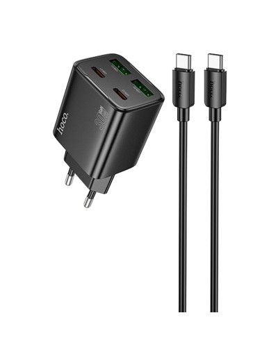 Купити МЗП Hoco N56 Fundador PD30W four-port (2USB-A/2C) + кабель Type-C to Type-C
