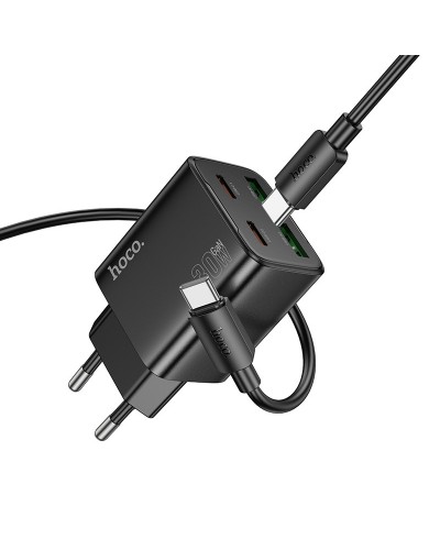 Купити МЗП Hoco N56 Fundador PD30W four-port (2USB-A/2C) + кабель Type-C to Type-C
