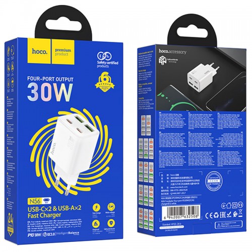 Купить СЗУ Hoco N56 Fundador PD30W four-port (2USB-A/2C)