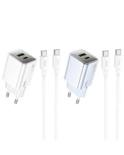 Купити МЗП Hoco N46 Glorious PD20W+QC3.0 (1USB-A/1C) + кабель Type-C to Type-C