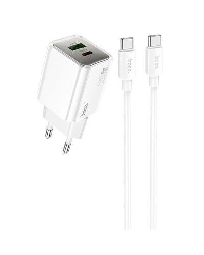 Купити МЗП Hoco N46 Glorious PD20W+QC3.0 (1USB-A/1C) + кабель Type-C to Type-C