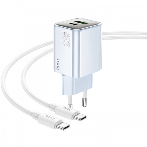 Купить СЗУ Hoco N46 Glorious PD20W+QC3.0 (1USB-A/1C) + кабель Type-C to Type-C Купить СЗУ Hoco N46 Glorious PD20W+QC3.0 (1USB-A/1C) + кабель Type-C to Type-C