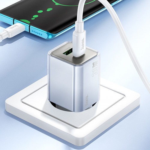 Купить СЗУ Hoco N46 Glorious PD20W+QC3.0 (1USB-A/1C) + кабель Type-C to Type-C Купить СЗУ Hoco N46 Glorious PD20W+QC3.0 (1USB-A/1C) + кабель Type-C to Type-C