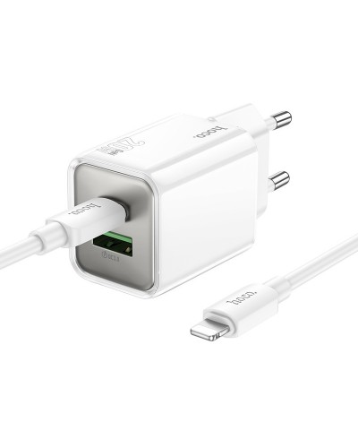 Купити МЗП Hoco N46 Glorious PD20W+QC3.0 (1USB-A/1C) + кабель Type-C to Lightning