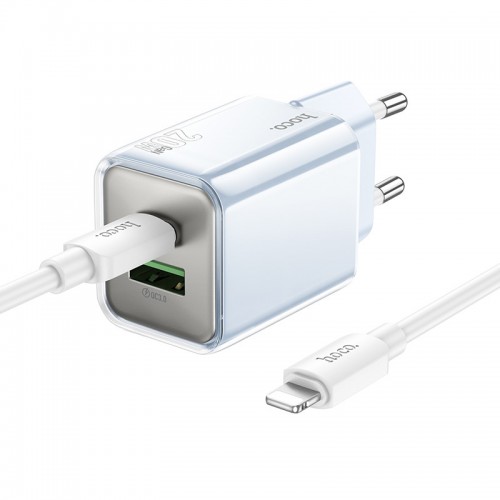 Купить СЗУ Hoco N46 Glorious PD20W+QC3.0 (1USB-A/1C) + кабель Type-C to Lightning Купить СЗУ Hoco N46 Glorious PD20W+QC3.0 (1USB-A/1C) + кабель Type-C to Lightning