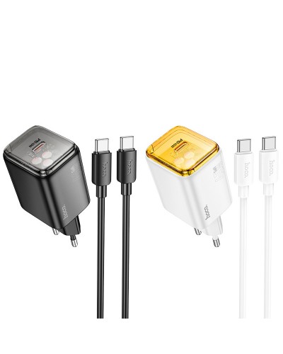 Купити МЗП Hoco N54 Monsoon PD45W (1USB-C) + кабель Type-C to Type-C