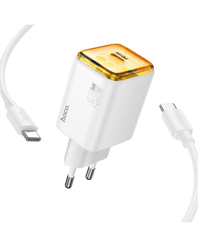 Купити МЗП Hoco N54 Monsoon PD45W (1USB-C) + кабель Type-C to Type-C