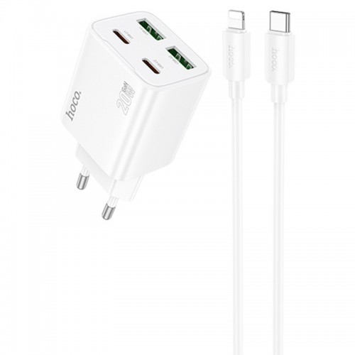 Купить СЗУ Hoco N55 Fundador PD20W four-port (2USB-A/2C) + кабель Type-C to Lightning Купить СЗУ Hoco N55 Fundador PD20W four-port (2USB-A/2C) + кабель Type-C to Lightning