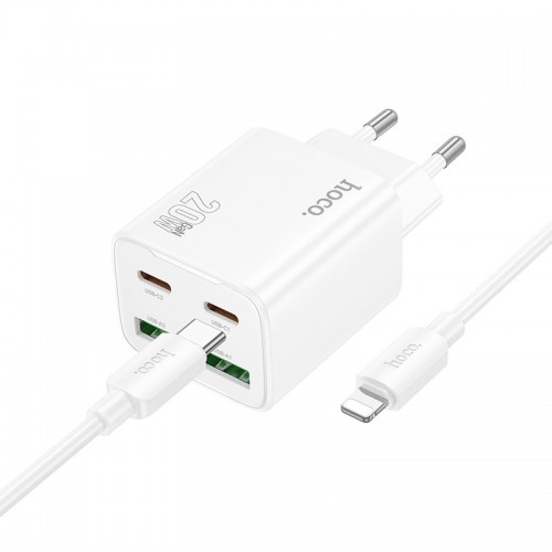 Купить СЗУ Hoco N55 Fundador PD20W four-port (2USB-A/2C) + кабель Type-C to Lightning Купить СЗУ Hoco N55 Fundador PD20W four-port (2USB-A/2C) + кабель Type-C to Lightning