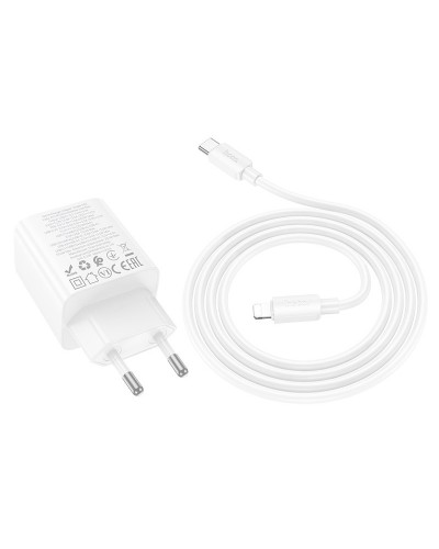 Купити МЗП Hoco N55 Fundador PD20W four-port (2USB-A/2C) + кабель Type-C to Lightning
