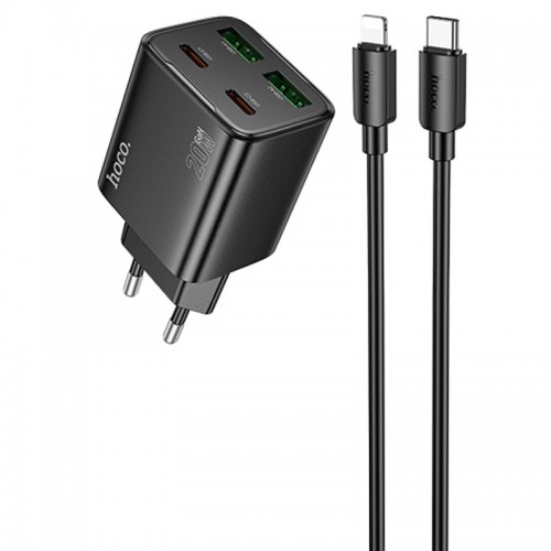 Купить СЗУ Hoco N55 Fundador PD20W four-port (2USB-A/2C) + кабель Type-C to Lightning Купить СЗУ Hoco N55 Fundador PD20W four-port (2USB-A/2C) + кабель Type-C to Lightning