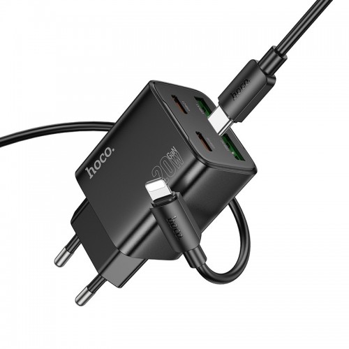Купить СЗУ Hoco N55 Fundador PD20W four-port (2USB-A/2C) + кабель Type-C to Lightning Купить СЗУ Hoco N55 Fundador PD20W four-port (2USB-A/2C) + кабель Type-C to Lightning