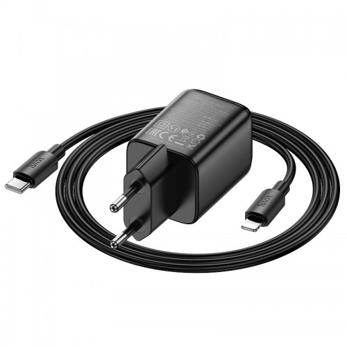 Купить СЗУ Hoco N53 Monsoon PD30W+QC3.0 (1USB-A/1C) + кабель Type-C to Lightning Купить СЗУ Hoco N53 Monsoon PD30W+QC3.0 (1USB-A/1C) + кабель Type-C to Lightning