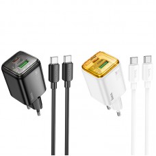МЗП Hoco N53 Monsoon PD30W+QC3.0 (1USB-A/1C) + кабель Type-C to Type-C