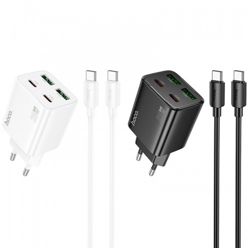 Купить СЗУ Hoco N55 Fundador PD20W four-port (2USB-A/2C) + кабель Type-C to Type-C Купить СЗУ Hoco N55 Fundador PD20W four-port (2USB-A/2C) + кабель Type-C to Type-C