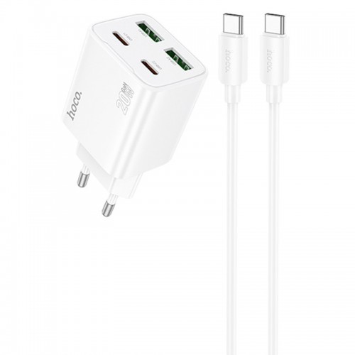 Купить СЗУ Hoco N55 Fundador PD20W four-port (2USB-A/2C) + кабель Type-C to Type-C Купить СЗУ Hoco N55 Fundador PD20W four-port (2USB-A/2C) + кабель Type-C to Type-C
