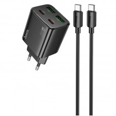 МЗП Hoco N55 Fundador PD20W four-port (2USB-A/2C) + кабель Type-C to Type-C