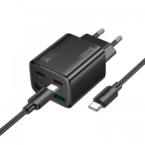 Купить СЗУ Hoco N55 Fundador PD20W four-port (2USB-A/2C) + кабель Type-C to Type-C Купить СЗУ Hoco N55 Fundador PD20W four-port (2USB-A/2C) + кабель Type-C to Type-C