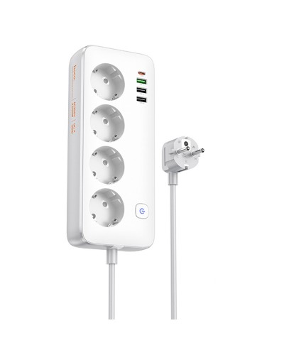 Купити Подовжувач Hoco AC22 Sunlight (PD30W/1C/3A/4xSocket) (1.5m)
