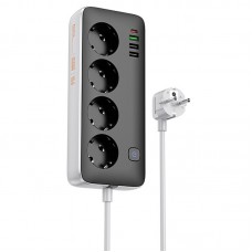 Подовжувач Hoco AC22 Sunlight (PD30W/1C/3A/4xSocket) (1.5m)