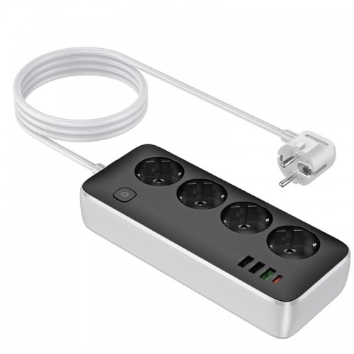 Купить Удлинитель Hoco AC22 Sunlight (PD30W/1C/3A/4xSocket) (1.5m)