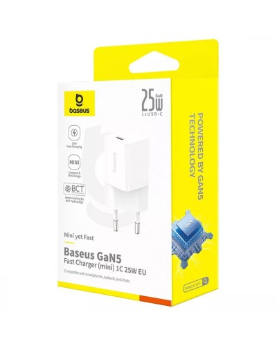 Купити МЗП Baseus GaN5 Fast Charger (mini) PD25W (1USB-C) (P10110909213-00)