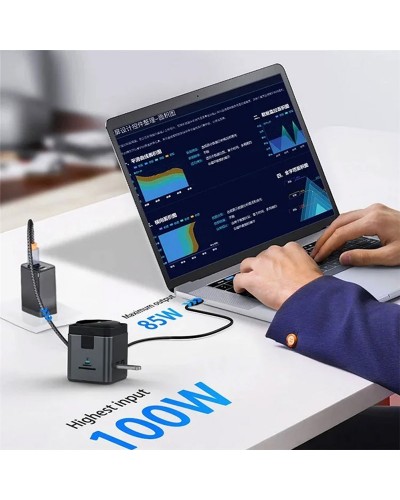 Купити Уцінка БЗП + HUB WIWU Wi-W025 Cube 9in1 USB-C