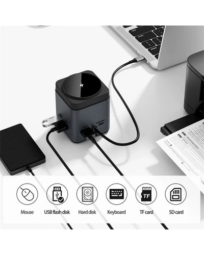 Купити Уцінка БЗП + HUB WIWU Wi-W025 Cube 9in1 USB-C