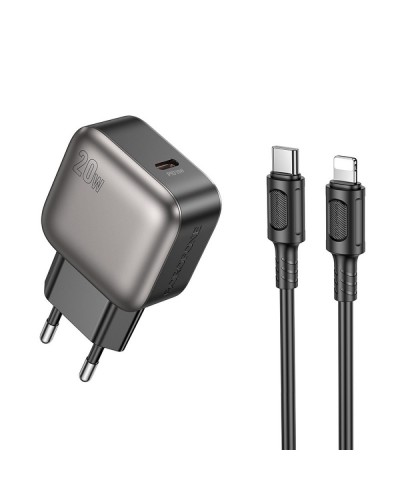 Купити МЗП Borofone BAS53A Absolute PD20W (1USB-C) + кабель Type-C to Lightning