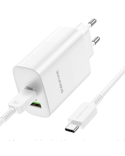 Купити МЗП Borofone BN10 Sunlight PD65W (1USB-A/1C) + кабель Type-C to Type-C