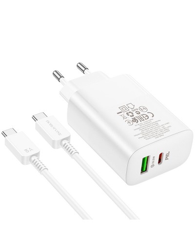 Купити МЗП Borofone BN10 Sunlight PD65W (1USB-A/1C) + кабель Type-C to Type-C