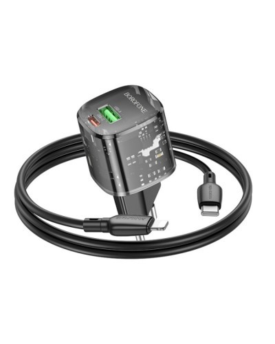 Купити МЗП Borofone BN17 Sunlight PD20W+QC3.0 (1USB-A/1C) + кабель Type-C to Lightning