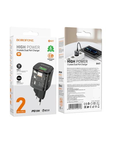 Купити МЗП Borofone BN17 Sunlight PD20W+QC3.0 (1USB-A/1C)