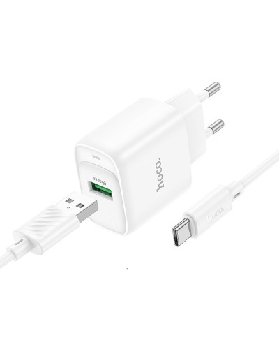Купити МЗП Hoco C140A Smart QC3.0 18W (1USB-A) + кабель USB to Type-C