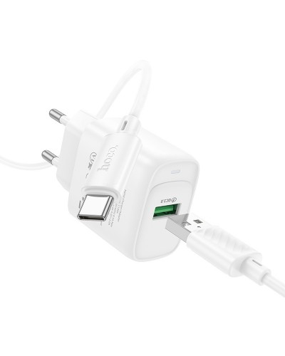 Купити МЗП Hoco C140A Smart QC3.0 18W (1USB-A) + кабель USB to Type-C