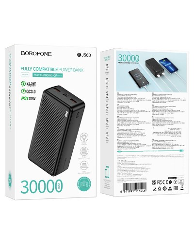Купити Портативний ЗП Power Bank Borofone BJ56B Graceful 22.5W+PD20W 30000 mAh