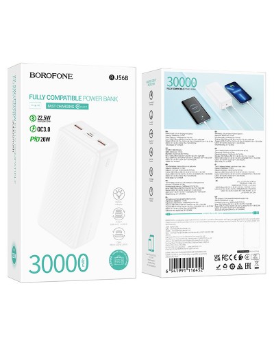 Купити Портативний ЗП Power Bank Borofone BJ56B Graceful 22.5W+PD20W 30000 mAh