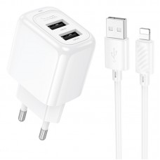 МЗП Hoco CS51A Surplus (2USB-A) + кабель USB to Lightning