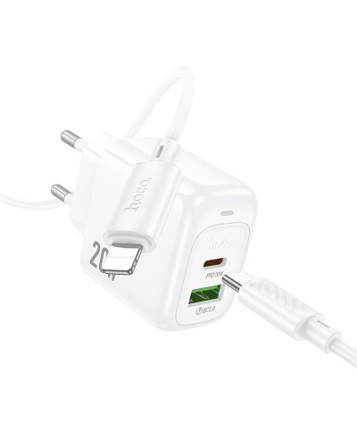 Купити МЗП Hoco CS54A Surplus PD20W+QC3.0 (1USB-A/1C) + кабель Type-C to Lightning