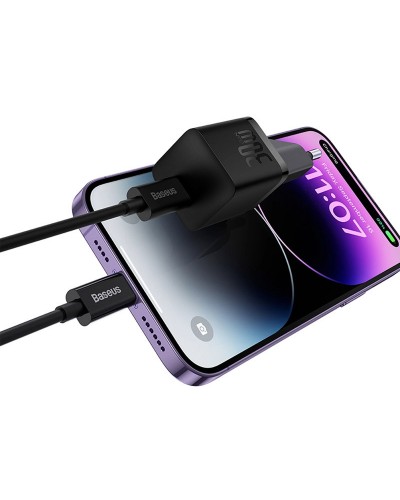 Купити МЗП Baseus GaN5 Fast Charger (mini) 30W (1USB-C) + кабель Type-C to Type-C (P10110902)