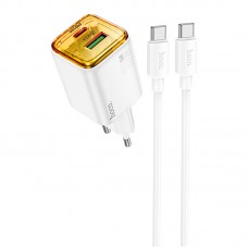 СЗУ Hoco N52 Monsoon PD20W+QC3.0 (1USB-A/1C) + кабель Type-C to Type-C
