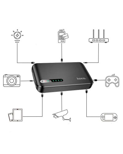 Купити Джерело безперебійного живлення Hoco DB62 Smart Mini UPS для роутерів 5V/9V/12V 20000 mAh