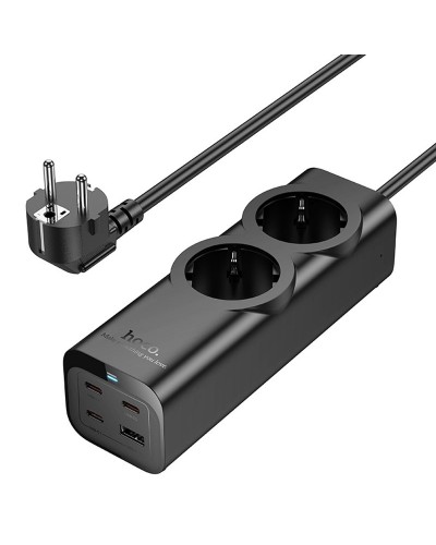 Купити Подовжувач Hoco NS10 Wisdom 2-position PD67W (1USB-A/3C/2Socket) (2m)