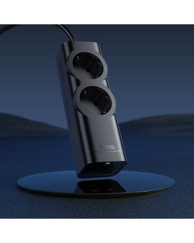 Купити Подовжувач Hoco NS10 Wisdom 2-position PD67W (1USB-A/3C/2Socket) (2m)
