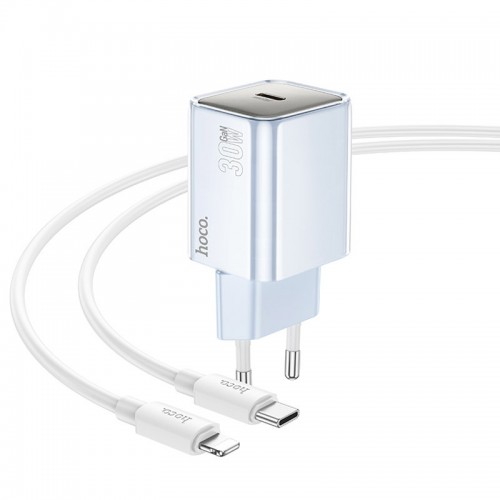 Купить СЗУ Hoco N47 Glorious PD30W (1USB-C) + кабель Type-C to Lightning