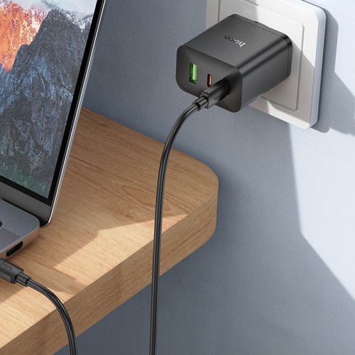 Купить СЗУ Hoco N51 Scenery PD65W (1USB-A/2C) + кабель Type-C to Type-C Купить СЗУ Hoco N51 Scenery PD65W (1USB-A/2C) + кабель Type-C to Type-C