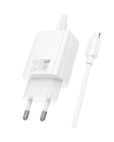 Купити МЗП Hoco N60 Gentle PD20W (1USB-C) + кабель Type-C to Lightning