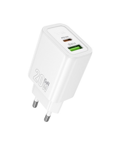 Купити МЗП Hoco N61 Gentle PD20W+QC3.0 (1USB-A/1C) + кабель Type-C to Lightning