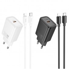 МЗП Hoco N62 Gentle PD30W (1USB-C) + кабель Type-C to Lightning