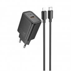 МЗП Hoco N62 Gentle PD30W (1USB-C) + кабель Type-C to Lightning